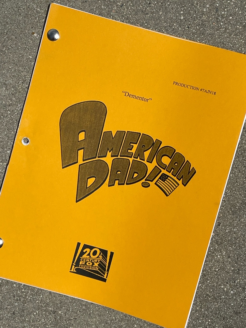 American Dad 2011 Production Used Table Draft Script Dementor 150th Episode!!